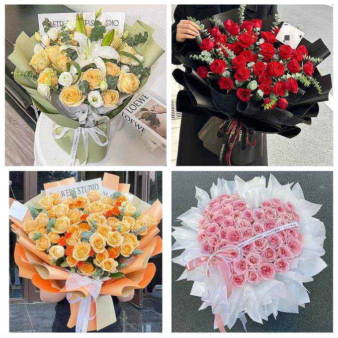 山东济宁市鱼台金乡嘉祥汶上县鲜花店同城配送女神节玫瑰花束礼盒