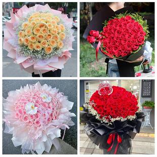 送曲靖市陆良县师宗县罗平县鲜花店同城送女朋友闺蜜女神节红玫瑰