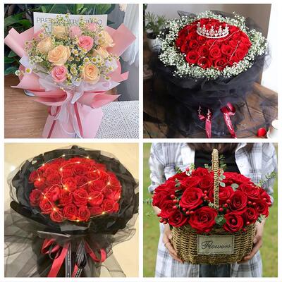 送朔州市朔城区平鲁区山阴县同城鲜花店情人节表白送玫瑰花束礼盒