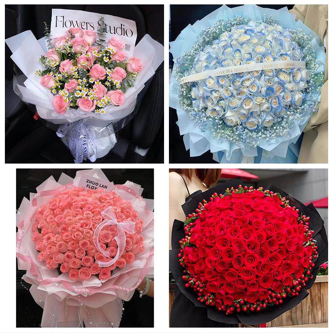 甘肃酒泉市肃州区玉门市敦煌市鲜花店同城配送女神节玫瑰花束礼盒