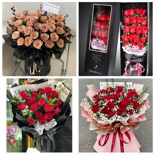 山东省菏泽市牡丹区定陶区曹县同城鲜花店订33朵玫瑰送情人女朋友