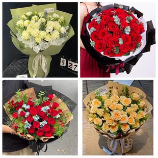 送绥化市安达市肇东市海伦市花店同城配送女友生日情人节玫瑰花束