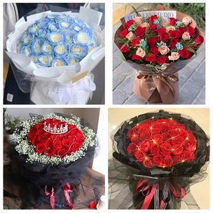 邵阳市绥宁新宁城步县武冈市同城鲜花店情人节表白送玫瑰花束礼盒