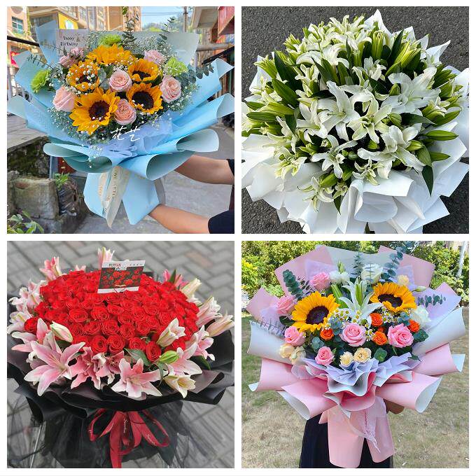 玫瑰香水百合送老婆朋友生日烟台市芝罘福山区牟平莱山区同城花店