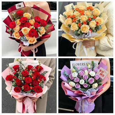 河南信阳光山县新县息县商城县同城花店送女朋友玫瑰订生日鲜花束