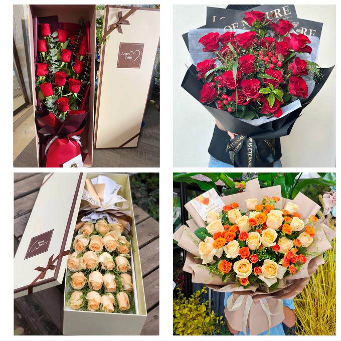 上海青浦区夏阳盈浦香花桥白鹤同城鲜花店送女友生日圣诞玫瑰花束