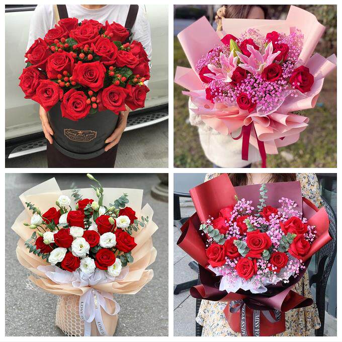 广东东莞市长安虎门厚街沙田镇同城鲜花店订33朵玫瑰送情人女朋友