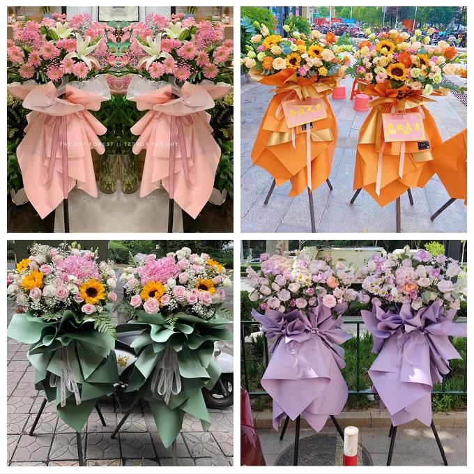 江门市蓬江江海新会区台山市同城鲜花店订大麦开业花篮公司周年庆