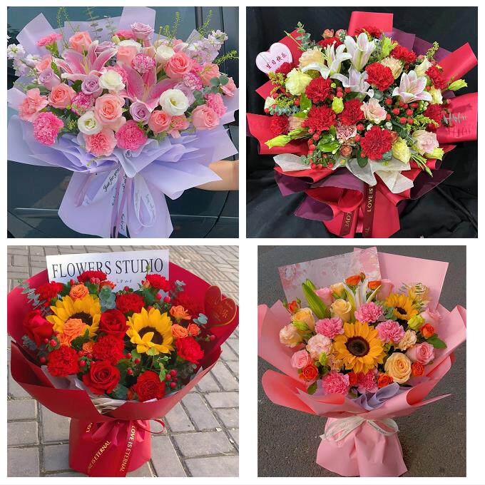 宝鸡市岐山县扶风县眉县陇县同城鲜花店38节送长辈女士康乃馨百合