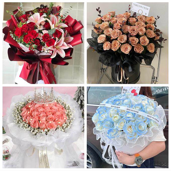 云南昆明市富民宜良石林嵩明县同城鲜花店订33朵玫瑰送情人女朋友