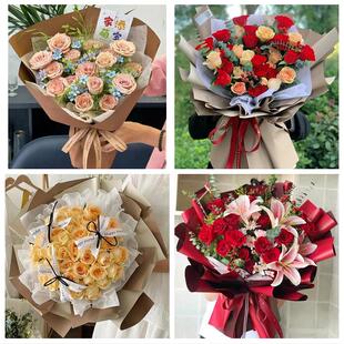 河北衡水市桃城区冀州市枣强县同城鲜花店订33朵玫瑰送情人女朋友