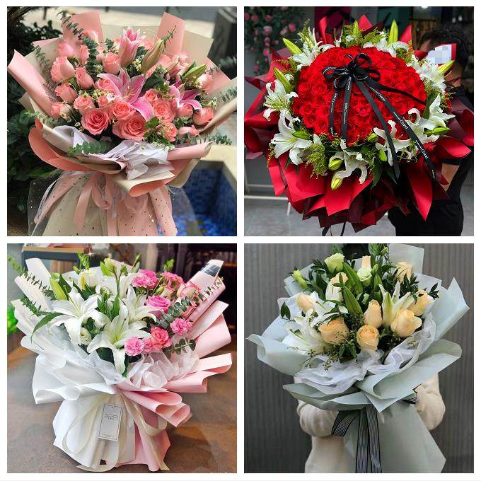 云南昭通市镇雄彝良威信水富县同城鲜花店送老婆玫瑰百合生日花束