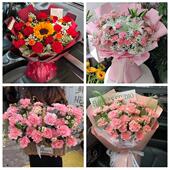 本溪市平山区溪湖明山南芬区同城鲜花店订38妇女节康乃馨百合花束
