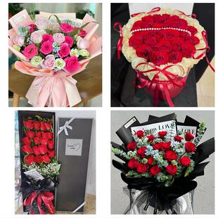 包头白云鄂博矿九原区固阳县鲜花店同城送女朋友闺蜜女神节红玫瑰