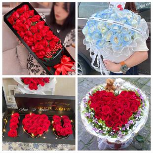广西来宾市武宣县金秀县合山市同城鲜花店订33朵玫瑰送情人女朋友