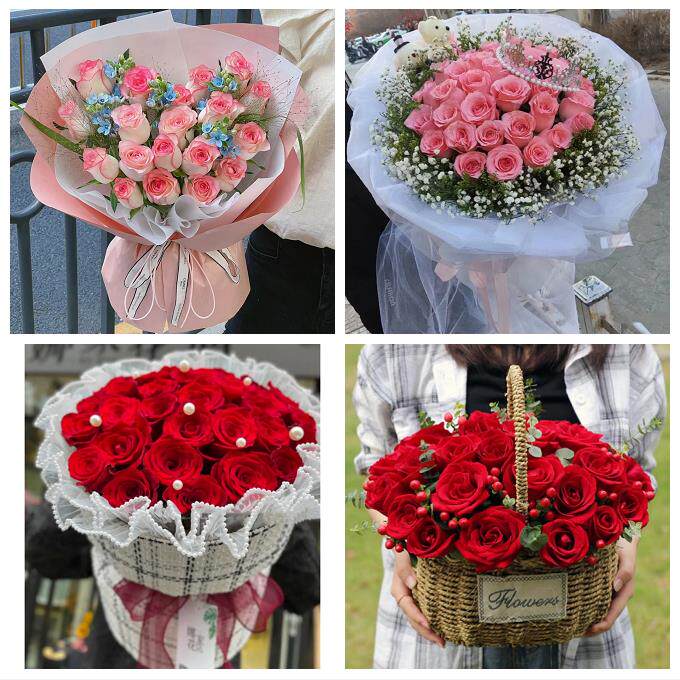 广东东莞市长安虎门厚街沙田镇同城鲜花店玫瑰草莓花束送女友闺蜜