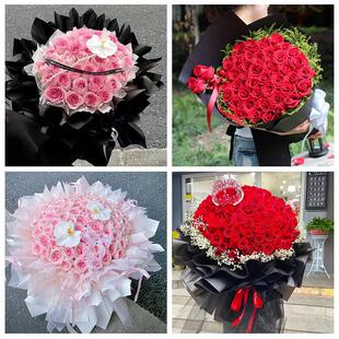 送深圳市宝安区松岗燕罗公明鲜花店同城送女朋友闺蜜女神节红玫瑰