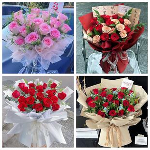 汕尾城区海丰县陆河县陆丰市花店同城配送女友生日情人节玫瑰花束