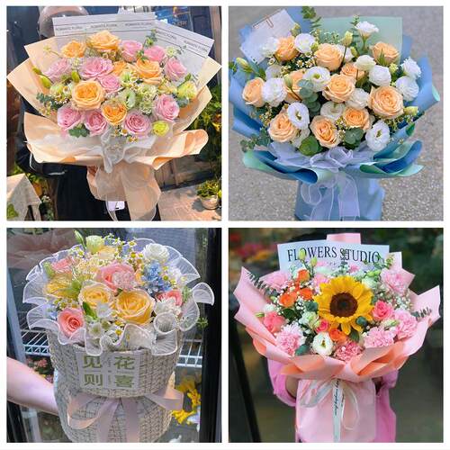 洛阳市栾川县嵩县汝阳宜阳县花店同城送男女友领导玫瑰混搭鲜花束