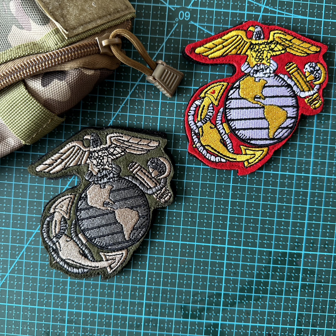 包邮刺绣美国海军陆战队全球鹰臂章魔术贴背包贴战术背心贴