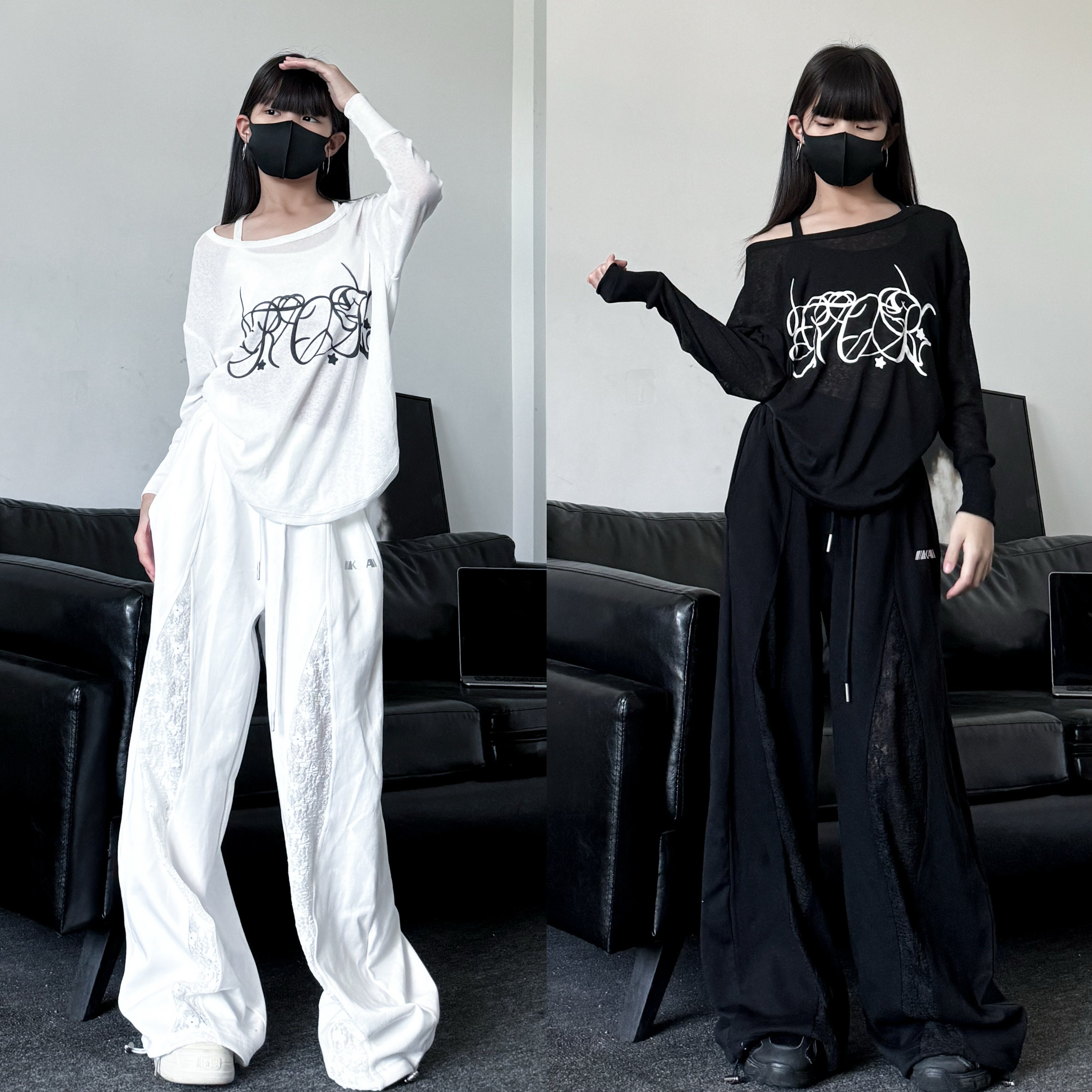 2025春秋新款童装潮酷女童印花长袖罩衣卫裤少儿爵士舞编舞演出服,童装/婴儿装/亲子装,套装,淘宝优惠券,粉丝福利购,淘宝优惠卷