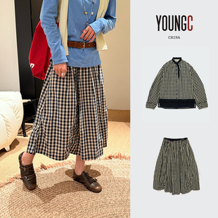 FAFAMOON 设计师品牌【不规则抽皱半身裙 花边衬衣】YOUNGC买手店