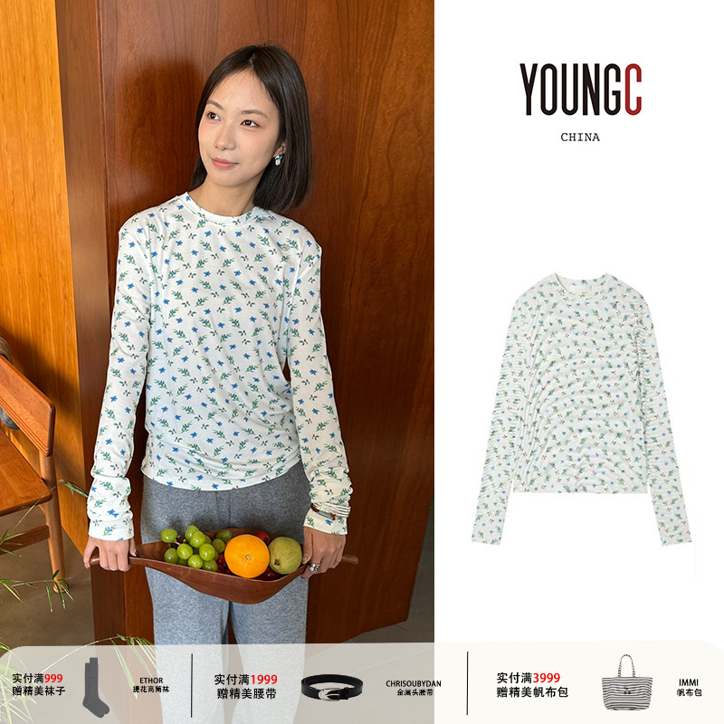 UHOOWU设计师品牌 24AW【碎花长袖打底衫】YOUNGC买手店