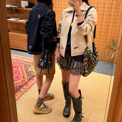 AUBRUINO设计师品牌【晚间森林刺绣拉链夹克】YOUNGC买手店