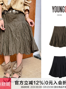 ICE DUST【褶皱感半身裙】设计师品牌 no退可换