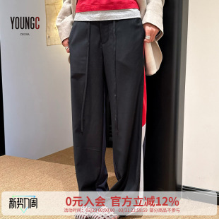 设计师品牌 超细羊毛运动拼接西裤 no退可换 对倒 DUIDAO