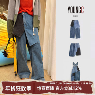 SHORT SENTENCE短句【解构拼接牛仔裙裤半裙背带裙】YOUNGC买手店