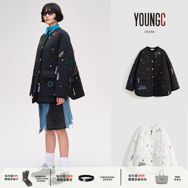 SHORT SENTENCE【彩色线饰圆领棉服】YOUNGC买手店