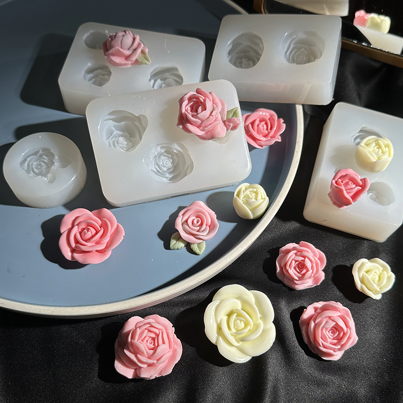 硅胶玫瑰花花苞模具diy手工