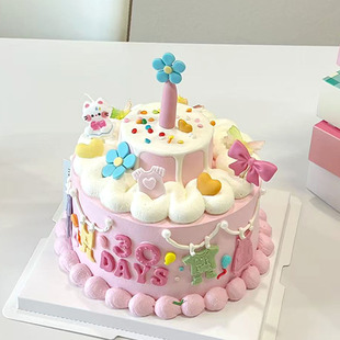 儿童满月礼蛋糕硅胶模具压膜蛋糕烘焙用品花朵宝宝衣服装饰装扮