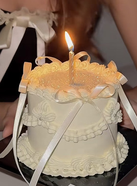生日蛋糕吹闪粉仙妮贝儿璀璨亮片金色银色亮粉翻糖蝴蝶结烘焙装饰