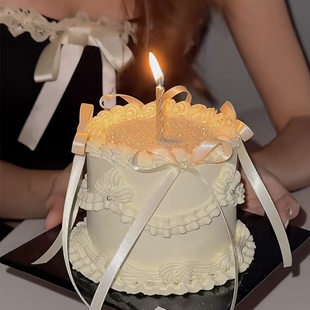 生日蛋糕吹闪粉仙妮贝儿璀璨亮片金色银色亮粉翻糖蝴蝶结烘焙装饰