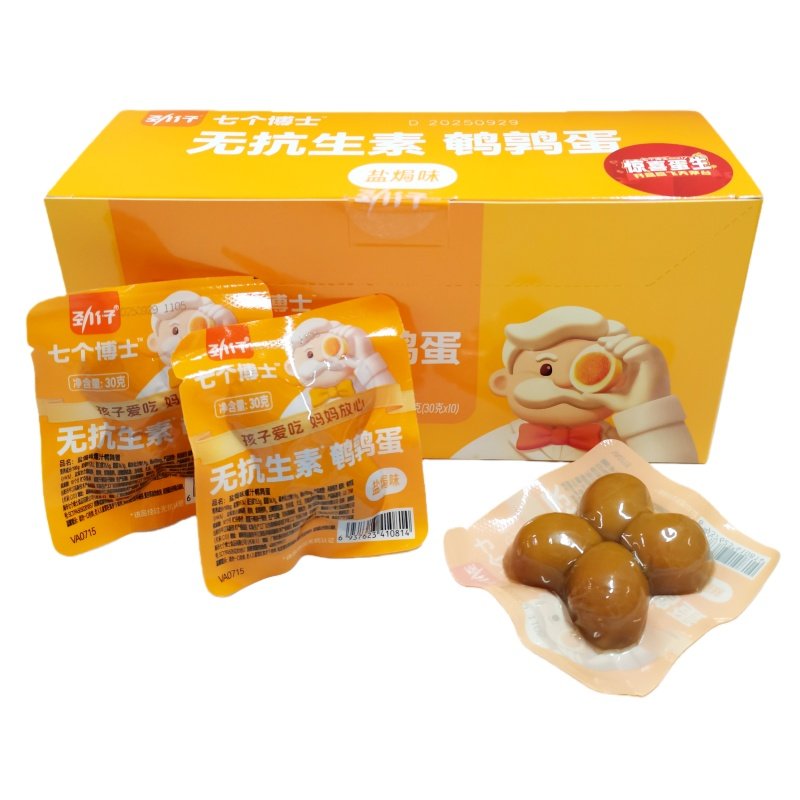 劲仔七个博士鹌鹑蛋30g*10包即食卤香味爆汁鹌鹑蛋解馋休闲小零食