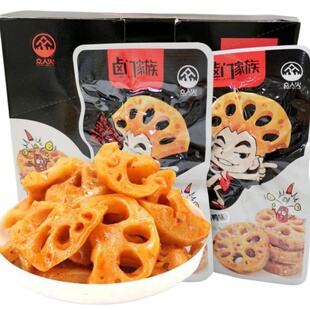 卤门家族脆爆卤藕片香辣味26g*20包整盒黑鸭味藕丁零食小吃下饭菜