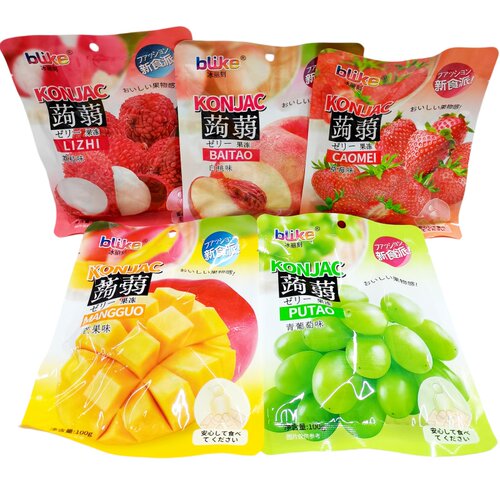 blike金德福蒟蒻果冻多种果汁果冻100g*芒果味水果味果冻小吃零食