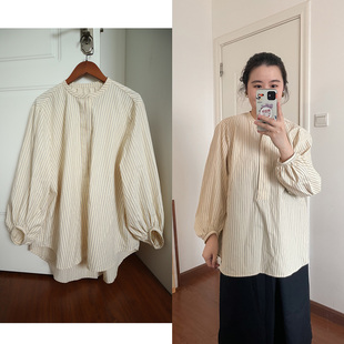 DecemberRush 秋冬廓形条纹衬衫