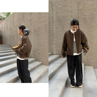 蝙蝠袖 简约韩式 拉链短外套 特价 Decemberrush