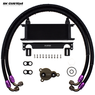 适用本田飞度GK5 GR9 GS1自动变速箱冷却套件缤智CVT波箱油散热器