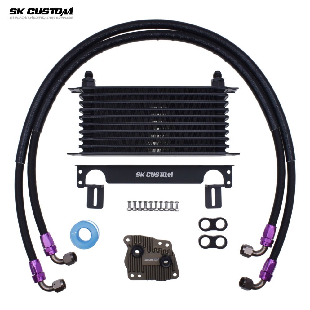 SK CUSTOM适用于宝马N46发动机油冷套件机油散热器发动机风冷散热