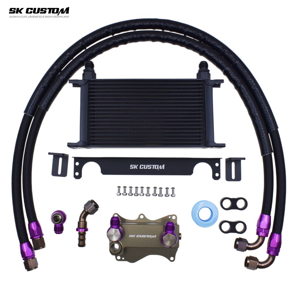 SK CUSTOM 适用于奔驰M276发动机恒温款机油散热器 油油冷散热器