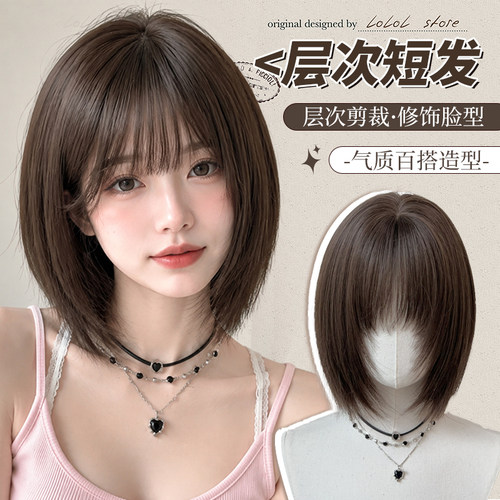 空气刘海假发全头套女短发波波头
