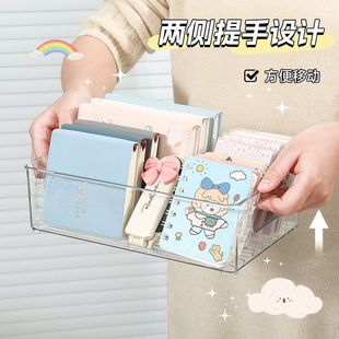 置物架杂物收纳盒亚克力零食筐化妆品透明整理箱抽屉宿舍桌面面膜