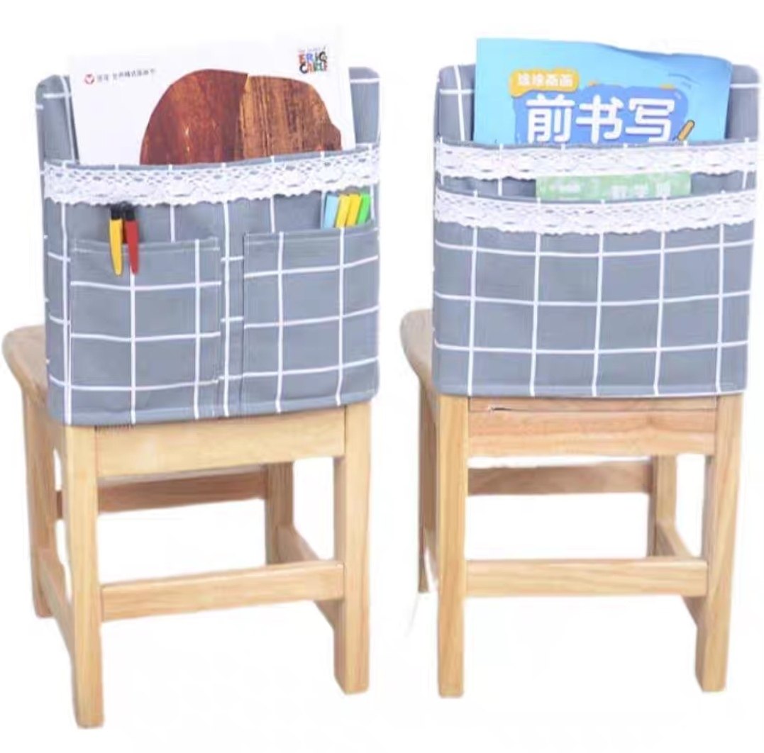 定制幼儿园椅背套儿童专用图书收纳袋简约加厚格子布艺小椅子套罩,居家布艺,椅套/椅垫,淘宝优惠券,粉丝福利购,淘宝优惠卷