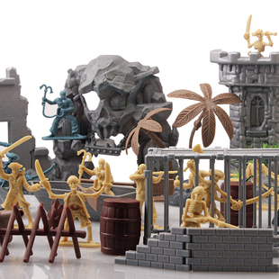 加勒比海盗玩具飞行的荷兰人号幽灵船长骷髅水手影视海军兵人打仗