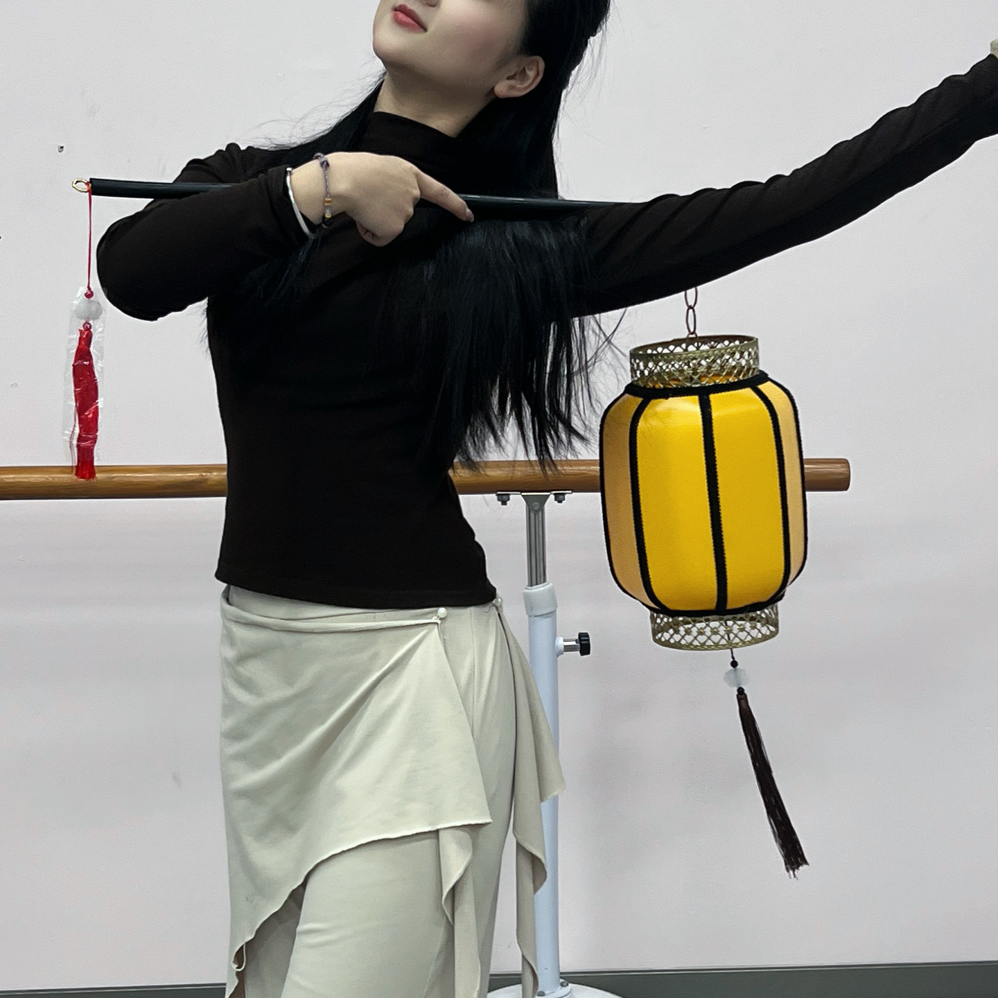 手提灯笼长安三万里古风舞蹈道具黄色手持古典舞用品舞台表演宫灯