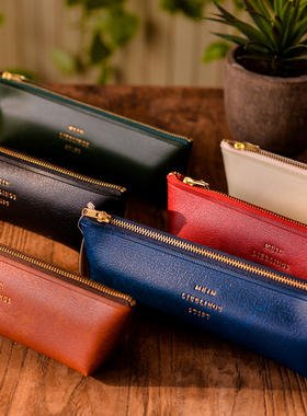 日本HIGHTIDE复古文艺创意收纳笔袋简约男女学生成人大容量收纳袋